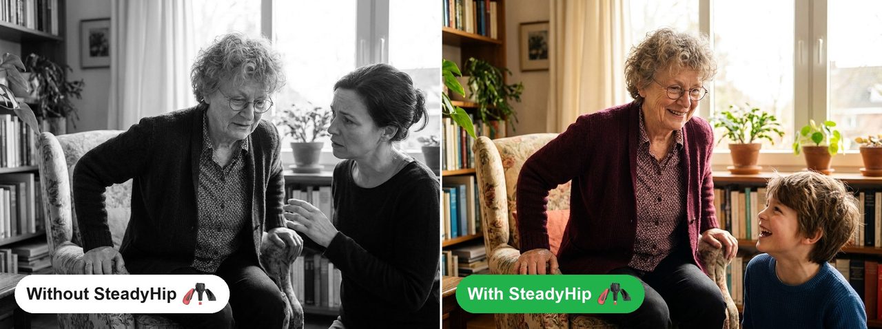 Comparison of elderly with and without SteadyHip